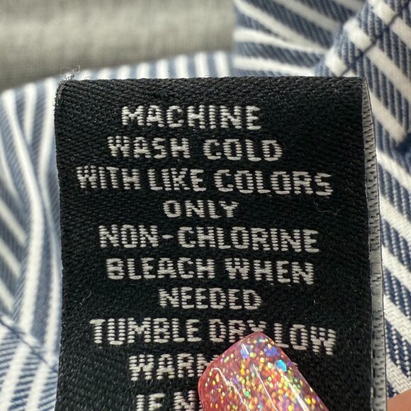 Lane Bryant Straight Pencil Skirt Striped Size 20 Cotton Blend Navy & Off White - Picture 4 of 12